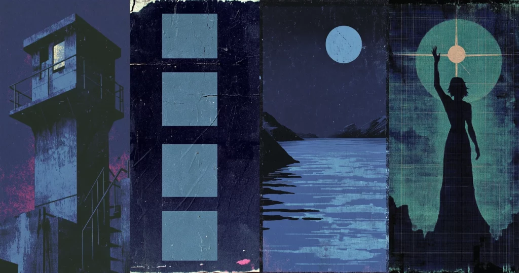 Dark Blue Cinematic Shadows - Midjourney style sref code