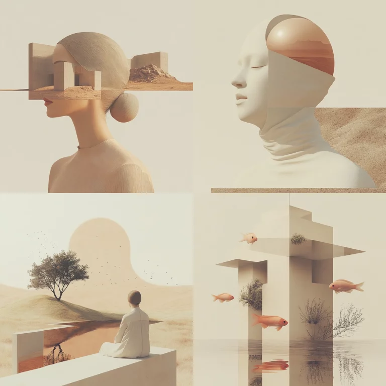 Minimalist Surreal Landscapes - Midjourney style sref code