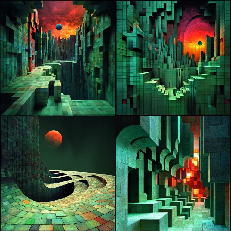 Cubist Cyber Illusions - Midjourney style sref code
