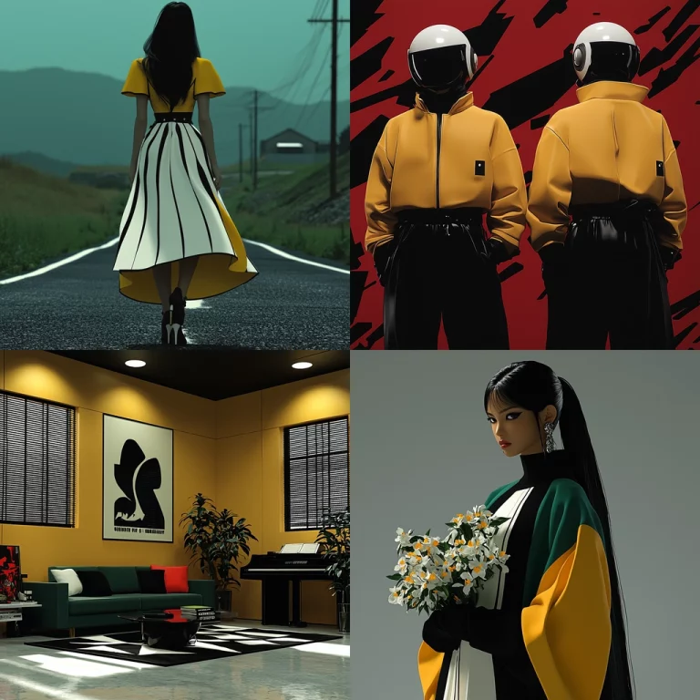 Vivid Contrast with Modern Lines - Midjourney style sref code