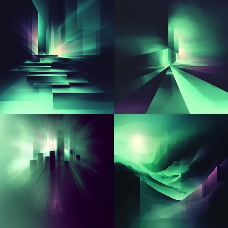 Neon Geometric Gradient - Midjourney style sref code