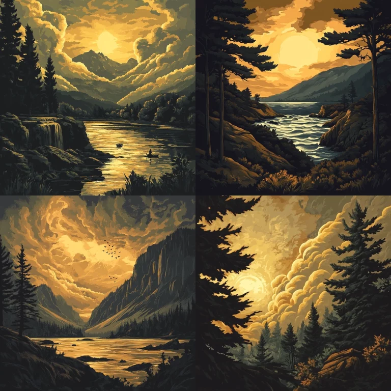 Warm Sunset Landscapes - Midjourney style sref code