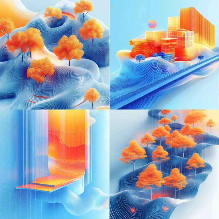 Vibrant Gradient Abstraction with Fluorescent Touch - Midjourney style sref code