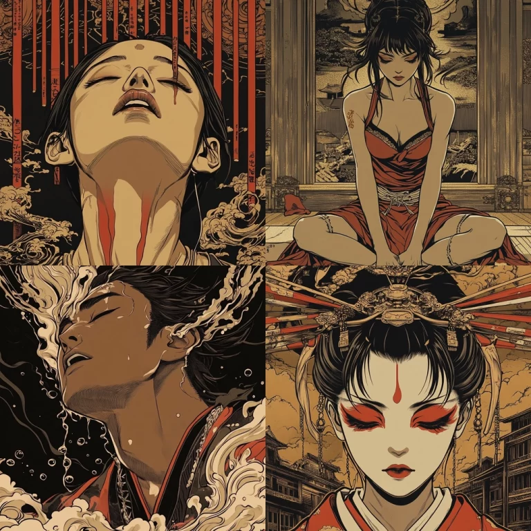 Rich Detailed Line Art with Earth Tones - Midjourney style sref code