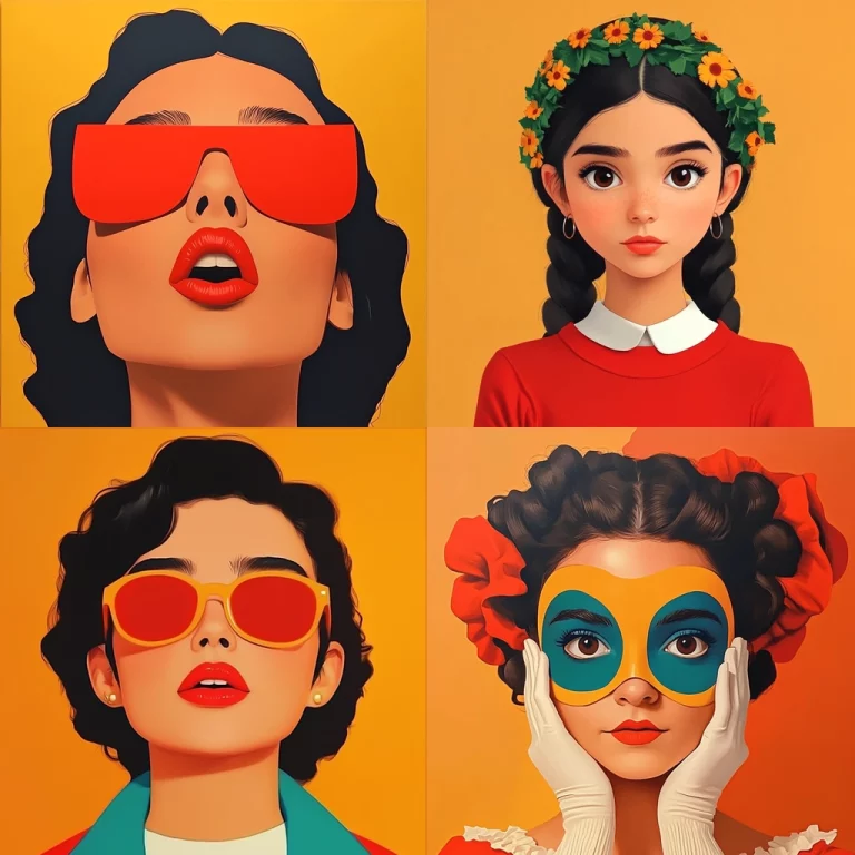 Bright Palette Retro Portraits - Midjourney style sref code