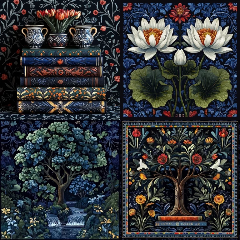 Rich Floral Tapestry - Midjourney style sref code 