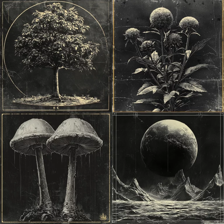 Black and Beige Sketch - Midjourney style sref code