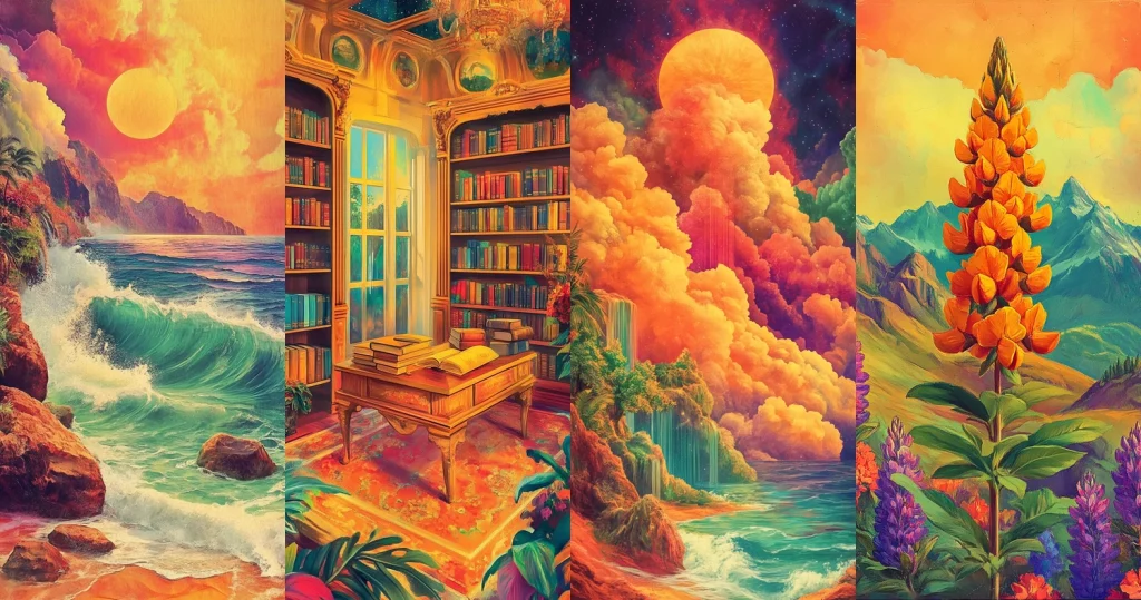 Vibrant Sunlit Scenes - Midjourney style sref code