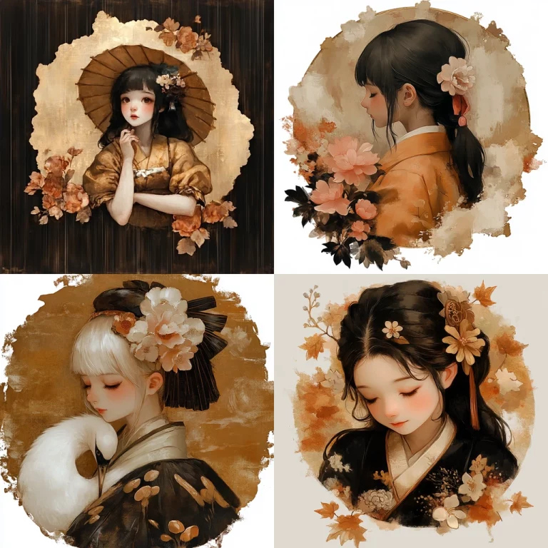 Earthy Floral Portraits - Midjourney style sref code