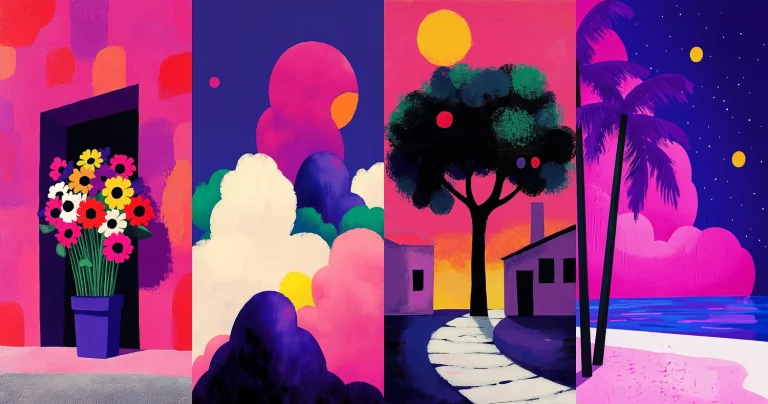 Vibrant Neon Contrast - Midjourney style sref code