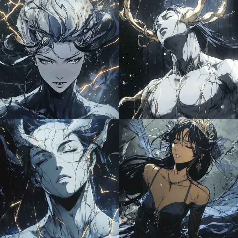 Electric Blue Veins - Midjourney style sref code