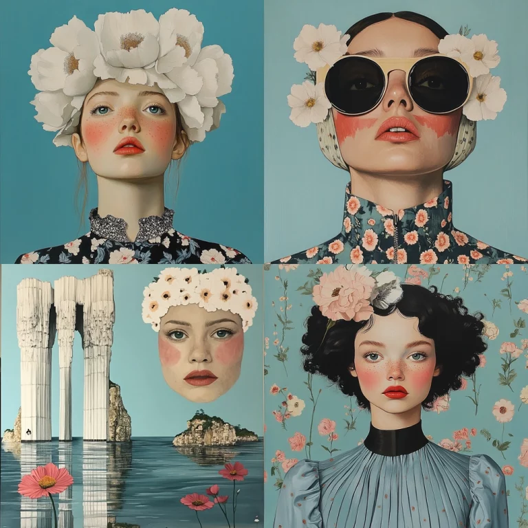 Floral Patterned Minimalism - Midjourney style sref code