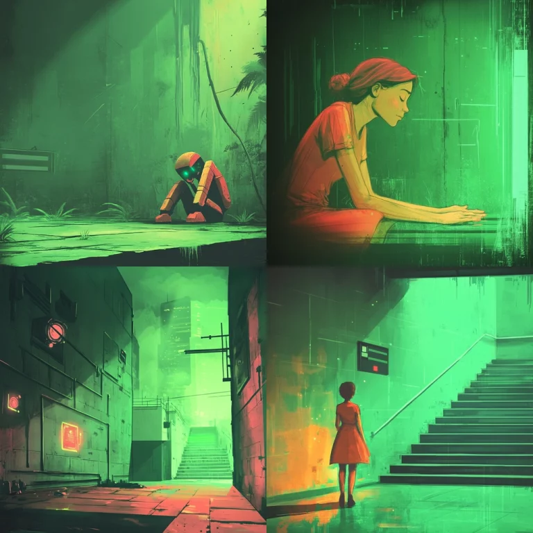 Vivid Green Illumination - Midjourney style sref code