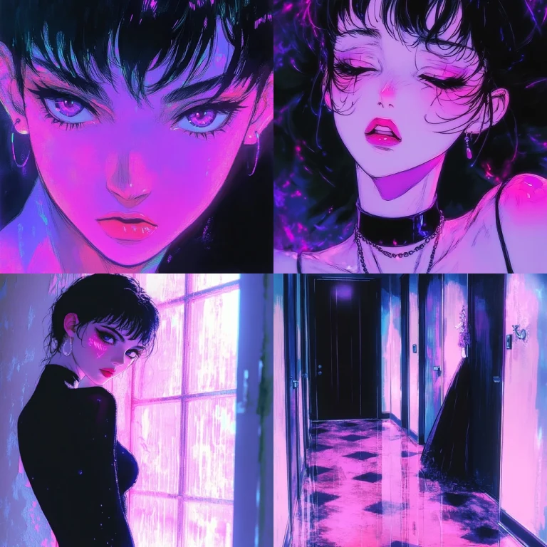 Neon Noir Imagery - Midjourney style sref code