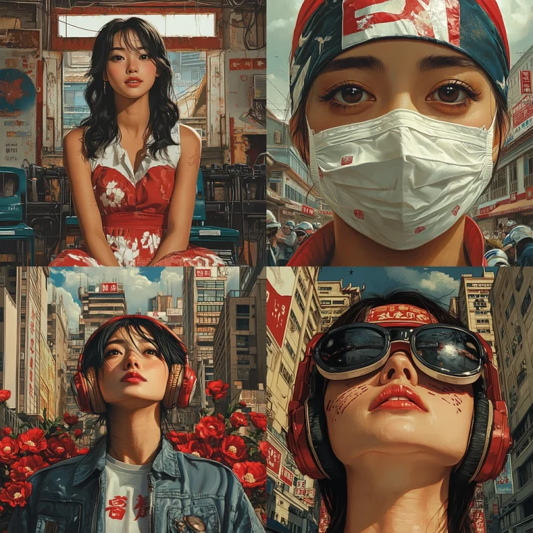 Vivid Urban Nostalgia - Midjourney style sref code