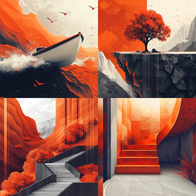 Vivid Geometric Contrast - Midjourney style sref code