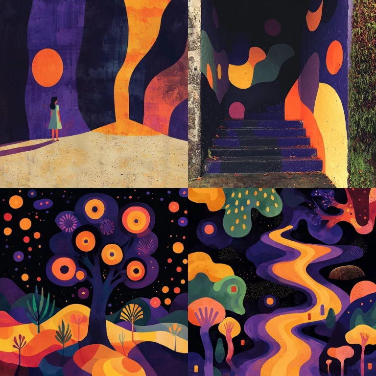 Vibrant Abstract Surrealism - Midjourney style sref code