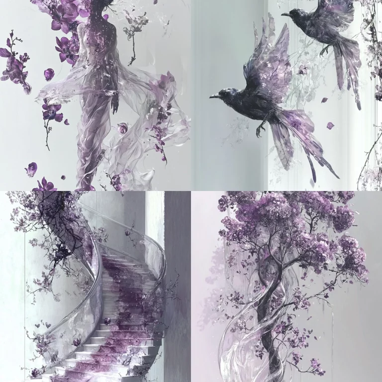 Translucent Violet Whirl - Midjourney style sref code