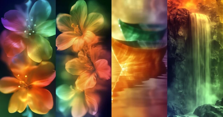 Vibrant Glowing Spectrum - Midjourney style sref code