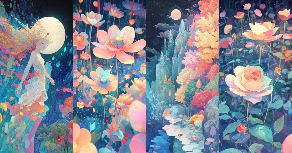 Pastel Floral Enchantment - Midjourney style sref code