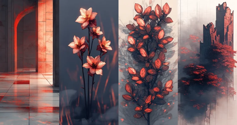 Red Accents on Monochrome - Midjourney style sref code