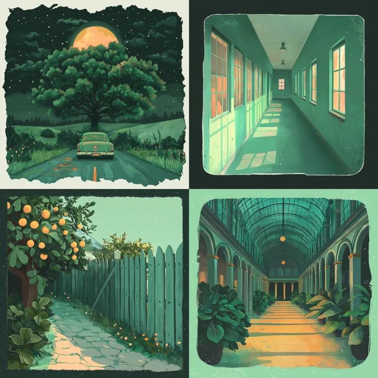 Aqua Green Nocturne Glow - Midjourney style sref code