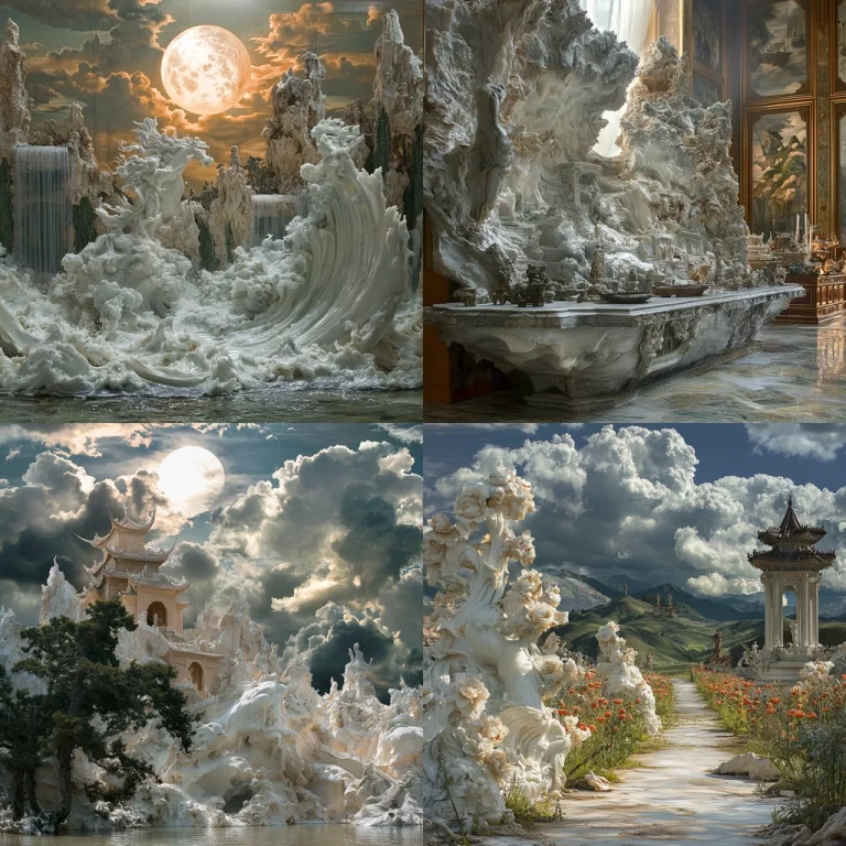 Misty Marble Dreamscapes - Midjourney style sref code 