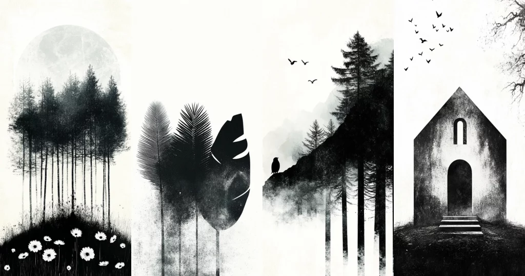 Monochrome Mist and Shadows - Midjourney style sref code