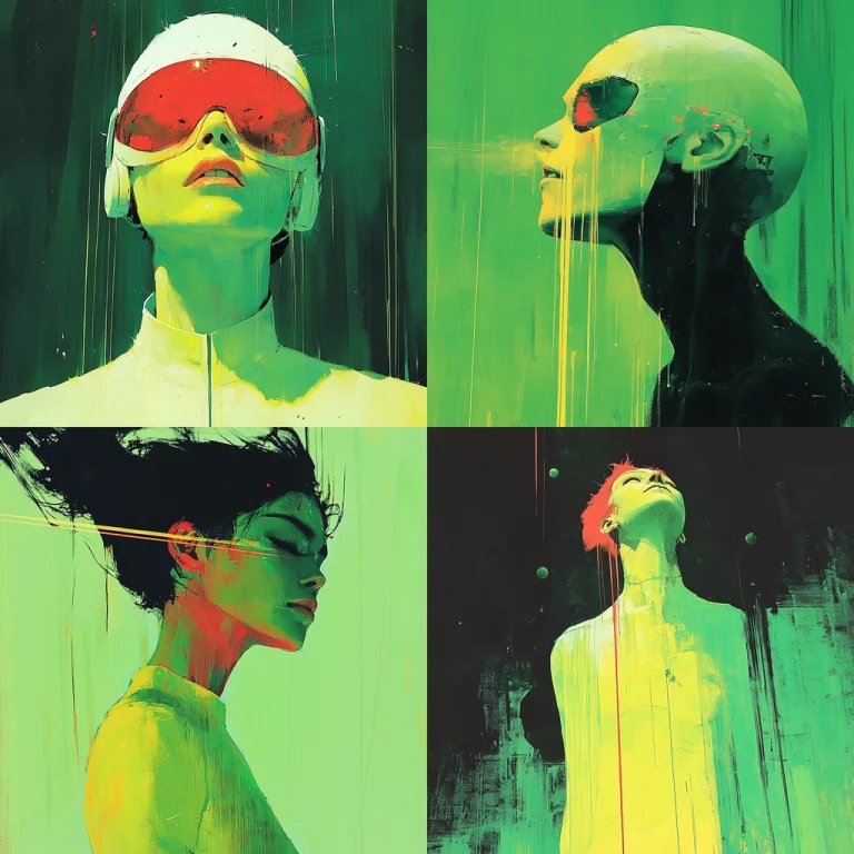 Neon Green Modernism - Midjourney style sref code