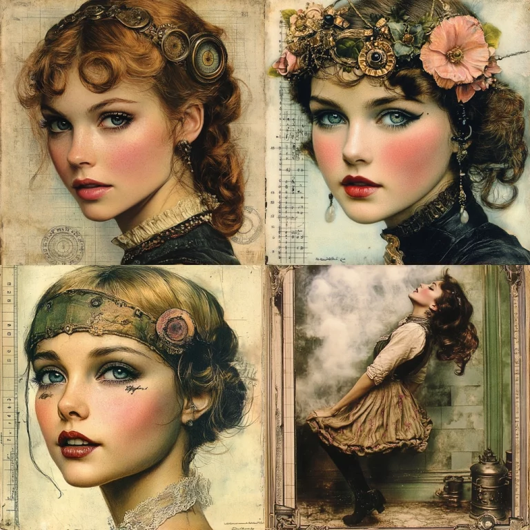 Vintage Steampunk Elegance - Midjourney style sref code