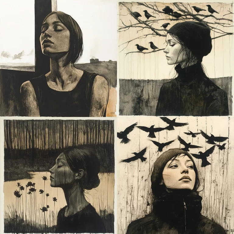 Ink Wash Monochrome - Midjourney style sref code