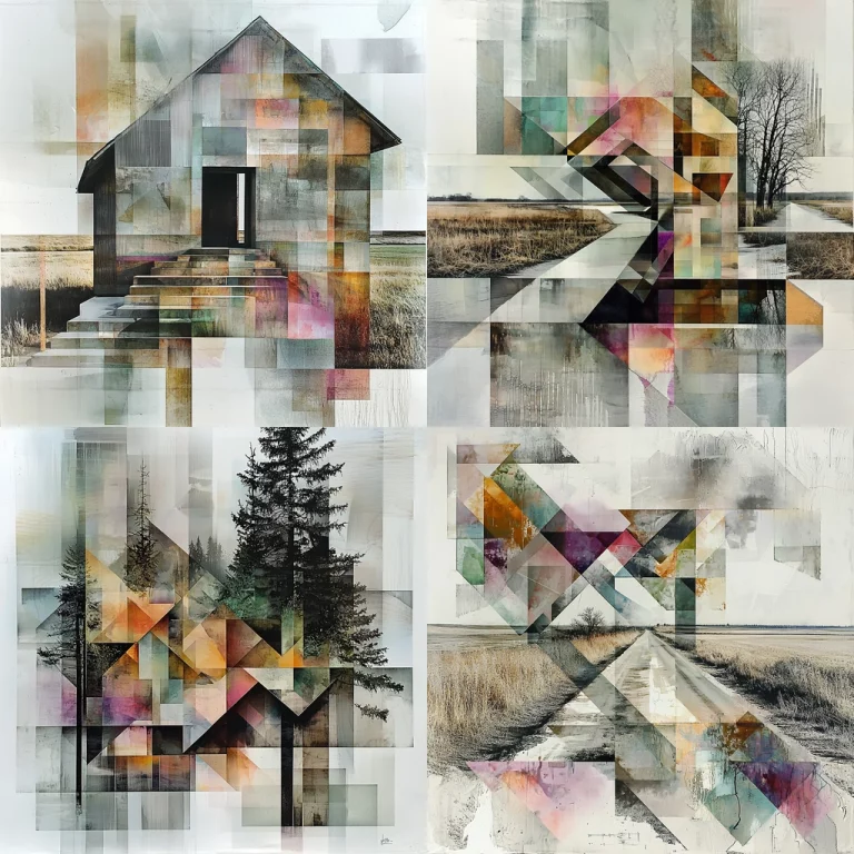 Geometric Fragmented Overlays - Midjourney style sref code