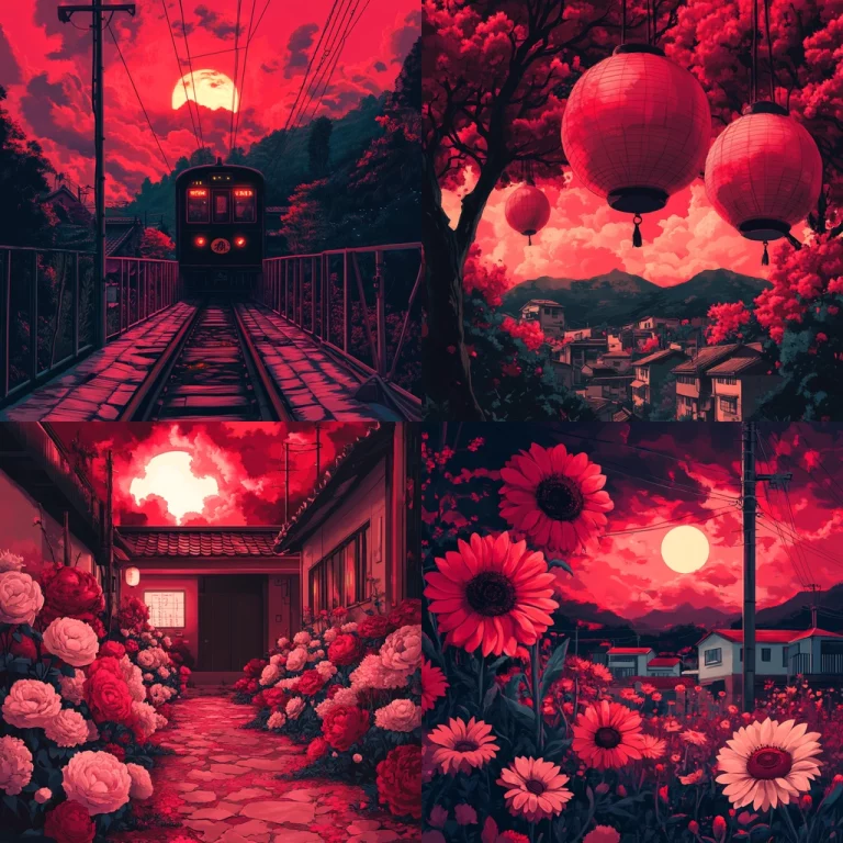 Crimson Evening Vision - Midjourney style sref code