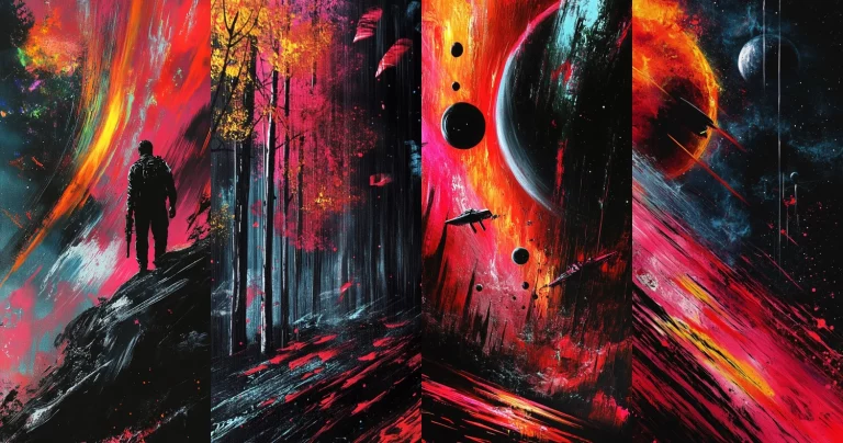 Fiery Cosmic Landscape - Midjourney style sref code