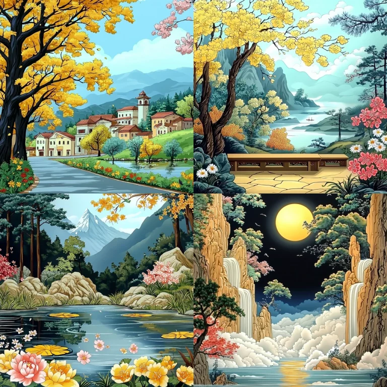 Eastern Western Nature Fusion - Midjourney style sref code