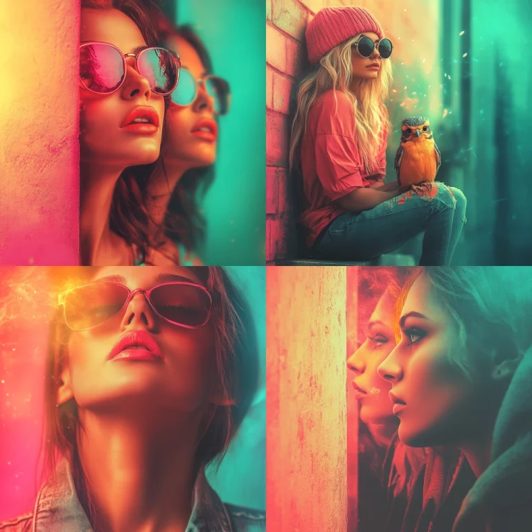 Vibrant Neon Glow - Midjourney style sref code