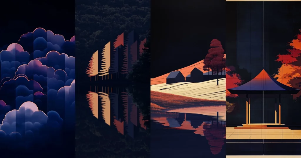 Deep Shadowed Nightscapes - Midjourney style sref code