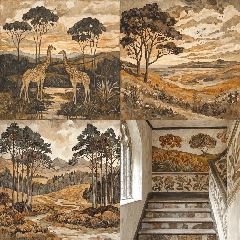 Sepia Toned Landscape Modernism - Midjourney style sref code