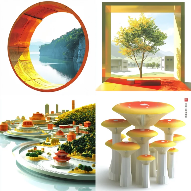 Circular Elements with Light Play - Midjourney style sref code