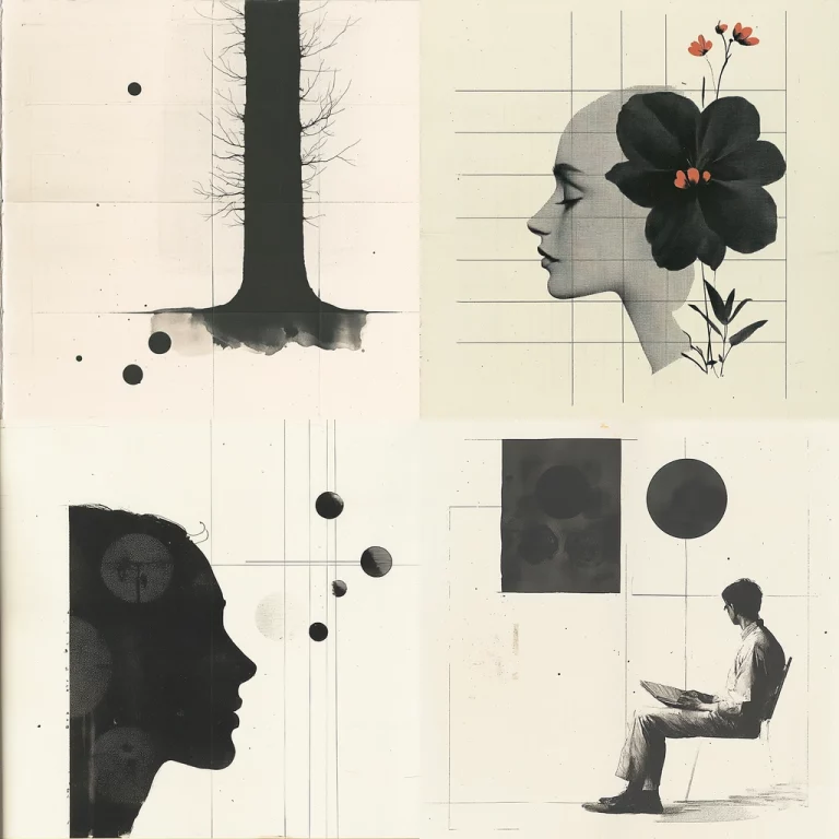 Monochrome Minimalist Ink - Midjourney style sref code