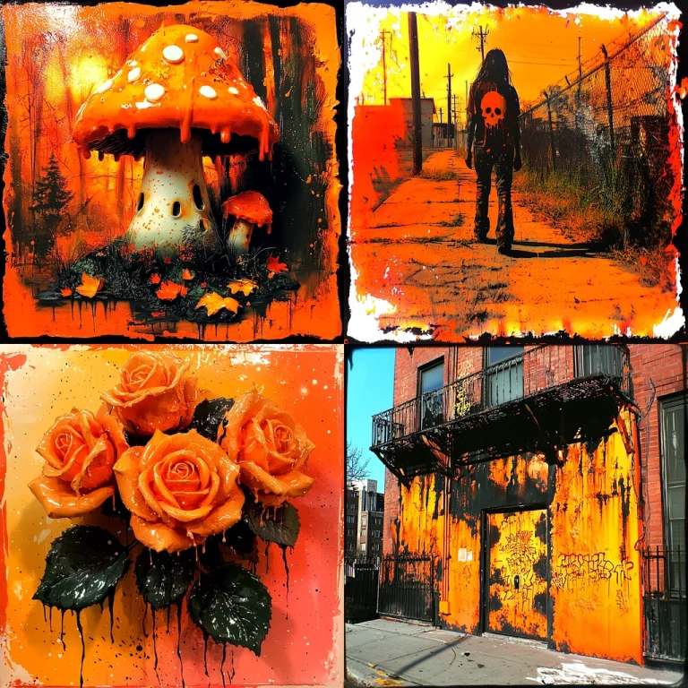 Dripping Neon Textures - Midjourney style sref code