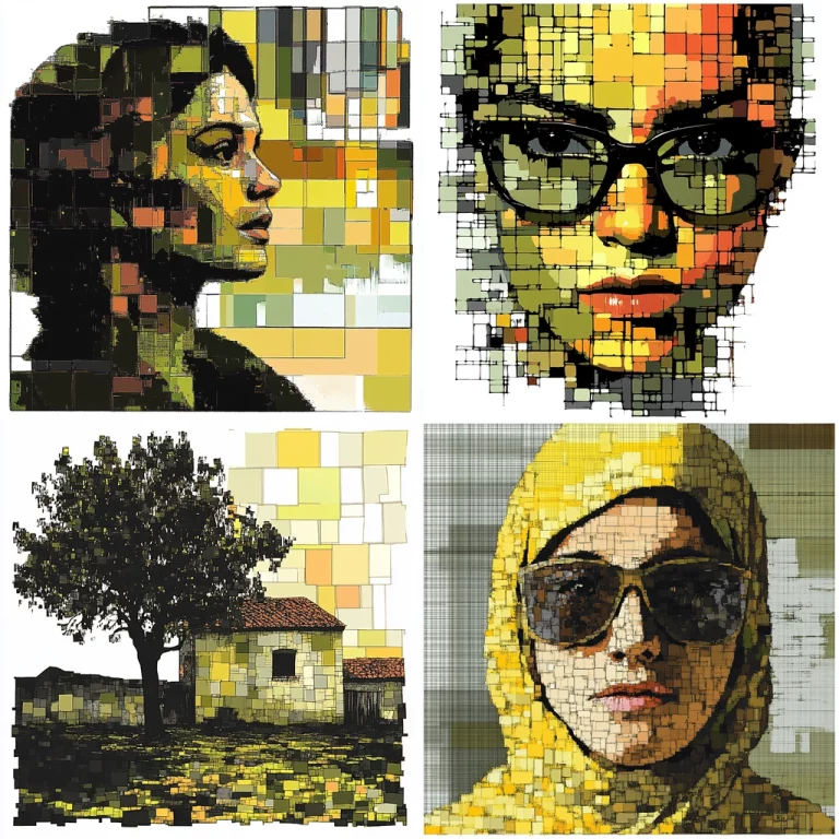 Mosaic Patchwork Shades - Midjourney style sref code 