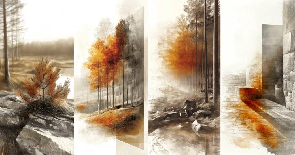 Amber Diffused Gradients - Midjourney style sref code