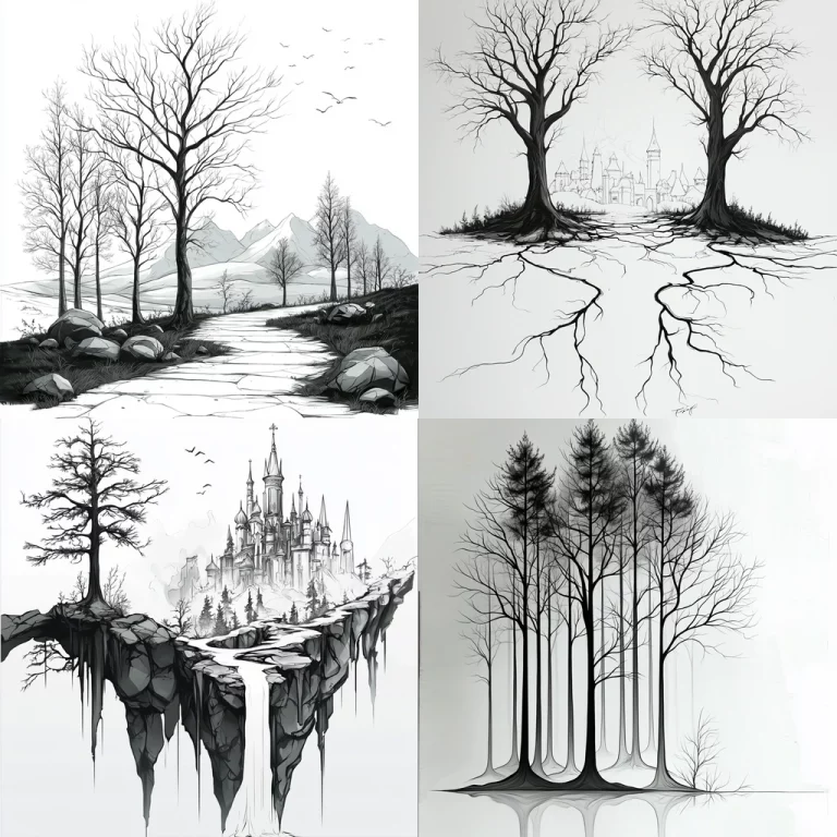 Monochrome Linework with Shadows - Midjourney style sref code