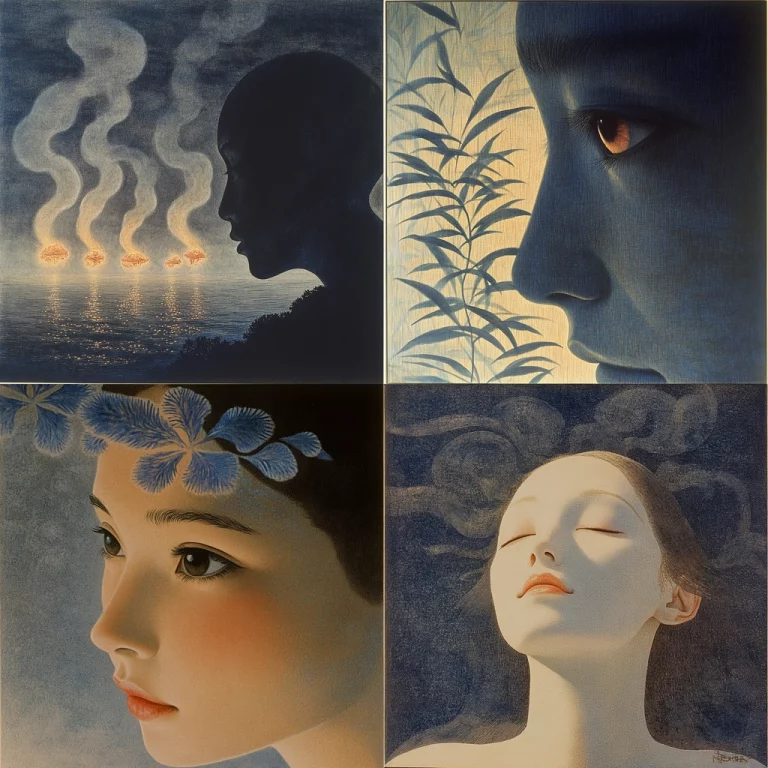 Misty Blue Green Shadows - Midjourney style sref code