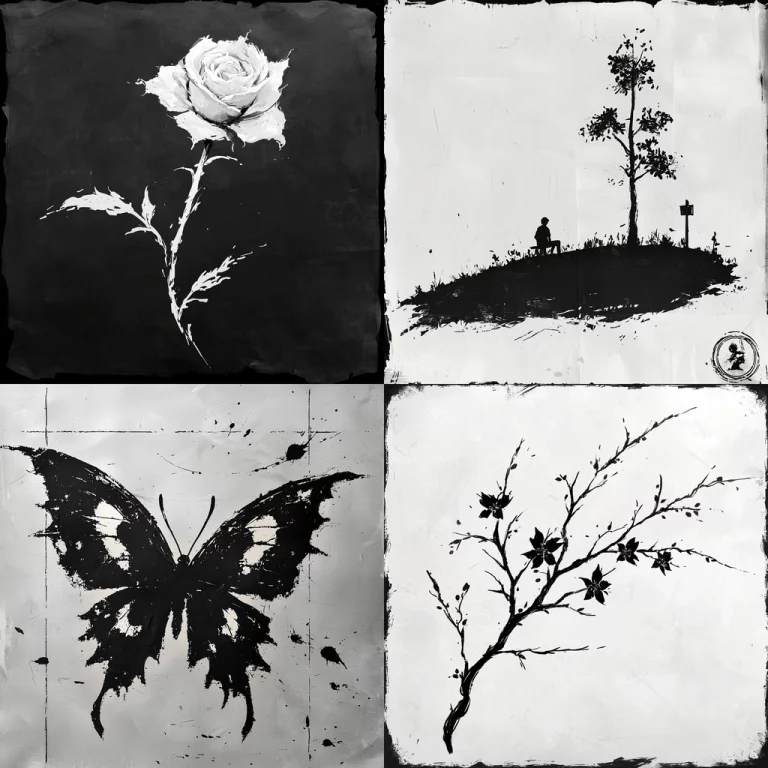 Monochrome Ink Contrast - Midjourney style sref code