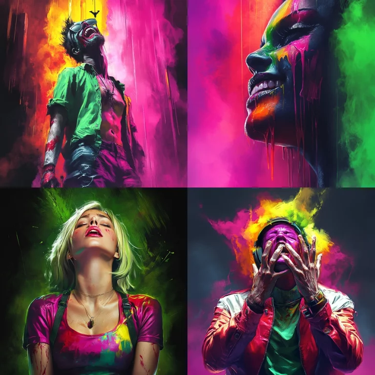 Vivid Neon Expressionism - Midjourney style sref code