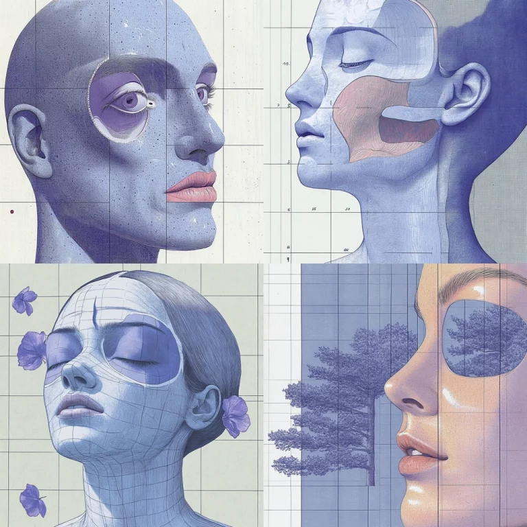 Grid Overlay Line Drawing - Midjourney style sref code