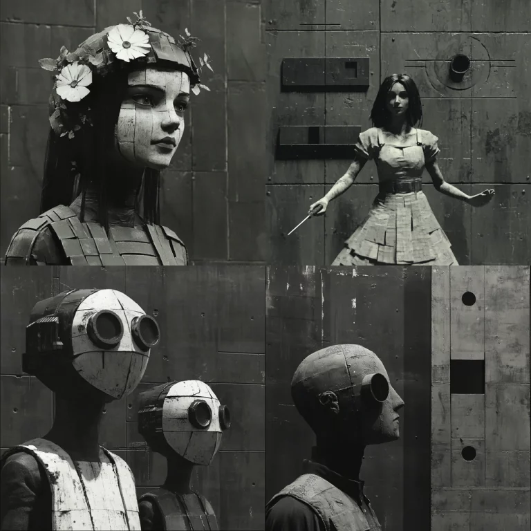 Monochrome Industrial Fantasy - Midjourney style sref code