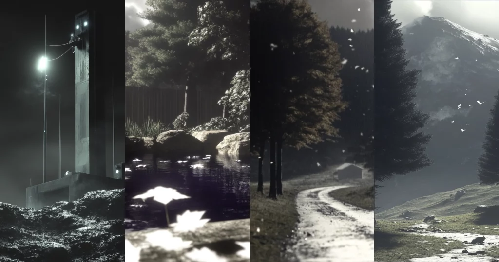 High Contrast Natural Landscape - Midjourney style sref code